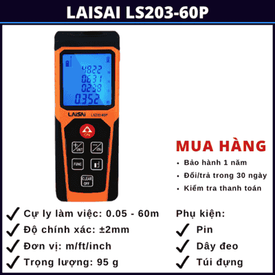 MÁY ĐO KHOẢNG CÁCH LAISAI LS203-60P